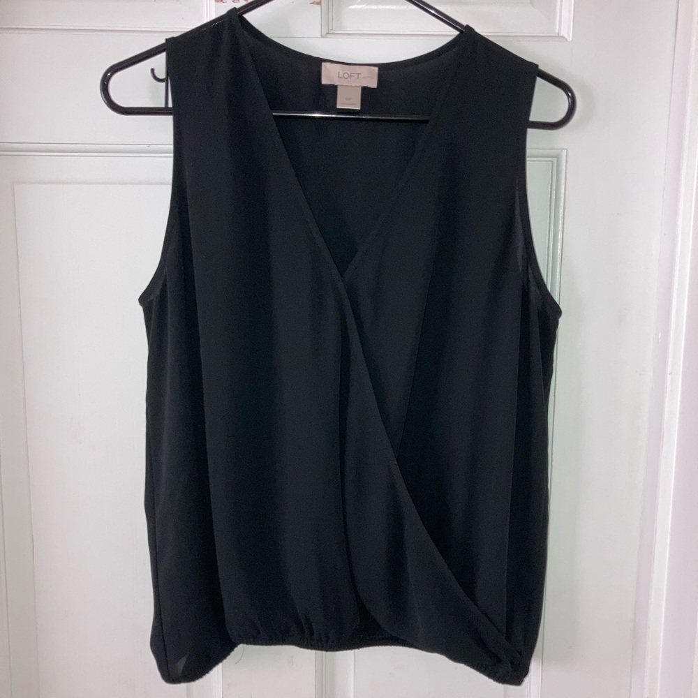 Loft Black Shell Top